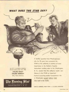 evening star 1947 what does star say newspaper vintage ad