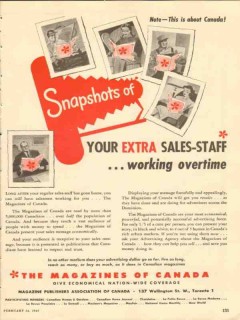 magazines of canada 1947 sales staff working overtime media vintage ad