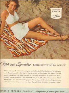 harris-seybold company 1947 rich sparkling offset presses vintage ad