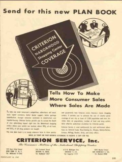 criterion service inc 1947 naborhood shopping center media vintage ad