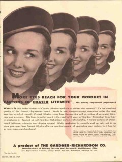 gardner-richardson company 1947 more eyes reach product box vintage ad gardner-richardson company 1947 more eyes reach product box vintage ad