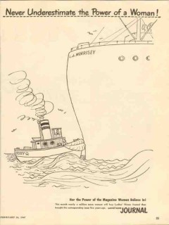 ladies home journal 1947 power of a woman magazine media vintage ad