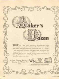 wgn 1947 june baker bakers dozen more homes radio media vintage ad