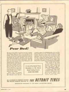 detroit times 1947 poor dad popular family member newspaper vintage ad