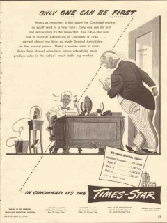 times star 1947 only one can be first cincinnati newspaper vintage ad
