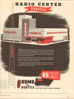 komo 1947 radio center seattle wa puget sound country media vintage ad komo 1947 radio center seattle wa puget sound country media vintage ad