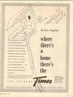 los angeles times 1947 fast growing major market newspaper vintage ad
