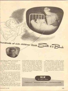 crosley broadcasting corp 1947 wlw ruth lyons sick children vintage ad