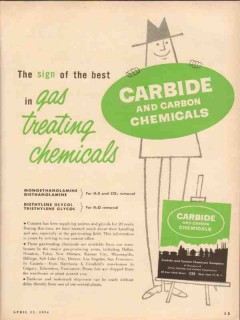 union carbide carbon corp 1954 gas treating chemicals vintage ad union carbide carbon corp 1954 gas treating chemicals vintage ad