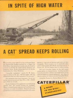caterpillar tractor company 1954 high water cat spread vintage ad caterpillar tractor company 1954 high water cat spread vintage ad