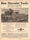 Chevrolet 1954 Vintage Ad New Chevy Trucks Deliver Power Saves Money