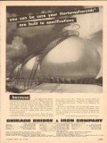Chicago Bridge Iron Company 1954 Vintage Ad Oil Hortonspheroids Built Chicago Bridge Iron Company 1954 Vintage Ad Oil Hortonspheroids Built