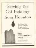 city national bank 1954 serving oil industry from houston vintage ad