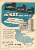 climax engine pump mfg company 1954 large small vintage ad