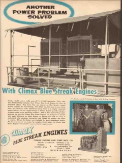 Climax Engine Pump Mfg Company 1954 Vintage Ad Oil Power Problem