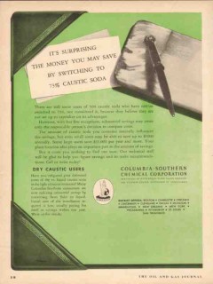 columbia-southern chemical 1954 save money caustic soda vintage ad columbia-southern chemical 1954 save money caustic soda vintage ad
