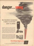 Consolidated Engineering Corp 1954 Vintage Ad Danger Smog Pollution