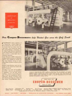 Cooper-Bessemer Corp 1954 Vintage Ad United Gas Serve Gulf South