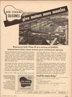 dow corning corp 1954 silicones give motors more muscle vintage ad