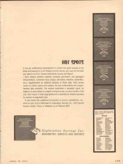 Exploration Surveys Inc 1954 Vintage Ad Gravimetric Reports Hot Spots Exploration Surveys Inc 1954 Vintage Ad Gravimetric Reports Hot Spots