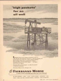Fairbanks-Morse 1954 Vintage Ad Oil Well Pump ZC Engine High Pockets