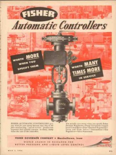 fisher governor company 1954 more automatic controllers vintage ad fisher governor company 1954 more automatic controllers vintage ad