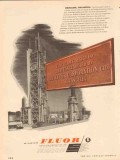 Fluor Corp 1954 Vintage Ad Oil Phillips Petroleum Okmulgee OK Designed