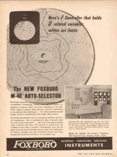 Foxboro Company 1954 Vintage Ad Controller Related Variable Set Limits