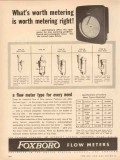 Foxboro Company 1954 Vintage Ad Oil Gas Worth Metering Flow Meter