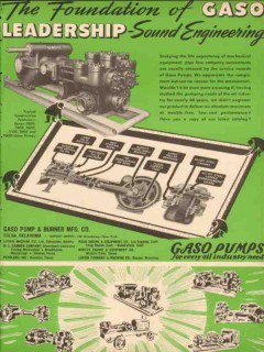 Gaso Pump Burner Mfg Company 1954 Vintage Ad Oil Field Leadership