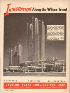 Gasoline Plant Construction Corp 1954 Vintage Ad Integration Goliad Gasoline Plant Construction Corp 1954 Vintage Ad Integration Goliad
