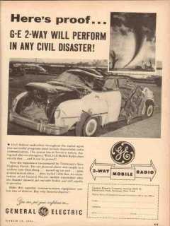 general electric company 1954 proof g-e 2-way radio perform vintage ad general electric company 1954 proof g-e 2-way radio perform vintage ad