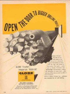 Globe Oil Tools Company 1954 Vintage Ad Open Door Big Drilling Profits