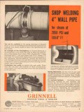 Grinnell Company 1954 Vintage Ad Oil Shop Welding Wall Pipe Steam Grinnell Company 1954 Vintage Ad Oil Shop Welding Wall Pipe Steam