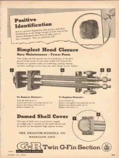 Griscom-Russell Company 1954 Vintage Ad Positive Identification G-Fin