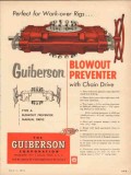 Guiberson Corp 1954 Vintage Ad Oil Blowout Preventer Work-Over Rig 