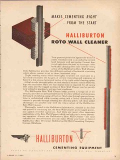 Halliburton Oil Well Cementing Company 1954 Vintage Ad Wall Cleaner Halliburton Oil Well Cementing Company 1954 Vintage Ad Wall Cleaner