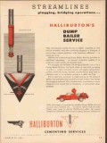 Halliburton Oil Well Cementing Company 1954 Vintage Ad Dump Bailer Halliburton Oil Well Cementing Company 1954 Vintage Ad Dump Bailer