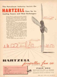 Hartzell Propeller Fan Company 1954 Vintage Ad Cooling Tower Exchanger Hartzell Propeller Fan Company 1954 Vintage Ad Cooling Tower Exchanger