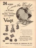 Henry Vogt Machine Company 1954 Vintage Ad Valves Fittings Cover World