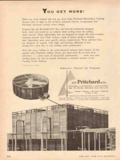 J F Pritchard Company 1954 Vintage Ad Oil Gas Cooling Tower Get More