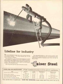 kaiser steel corp 1954 lifeline industry pipe line basalt vintage ad kaiser steel corp 1954 lifeline industry pipe line basalt vintage ad