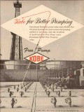 Kobe Inc 1954 Vintage Ad Oil Field Centralized Hydraulic Free Pump