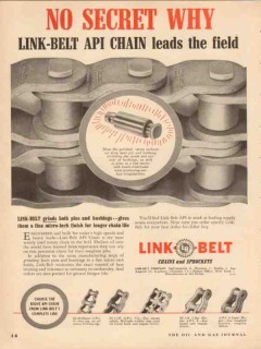 link-belt company 1954 no secret why api chain leads field vintage ad