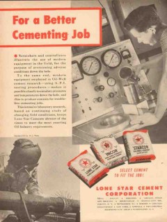 Lone Star Cement Corp 1954 Vintage Ad Oil Field Starcor Better Job