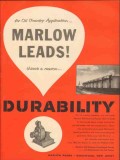 Marlow Pumps 1954 Vintage Ad Oil Country Application Leads Durability