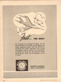 Mayes-Bevan Company 1954 Vintage Ad Oil Field Gravity Meter First Idea
