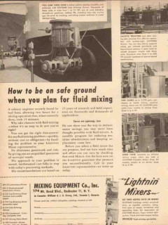 Mixing Equipment Company 1954 Vintage Ad Oil Fluid Safe Ground