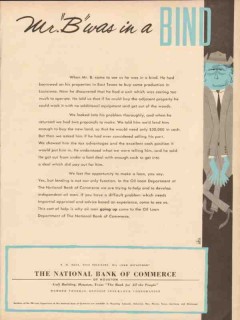 national bank of commerce 1954 houston tx mr b in-a-bind vintage ad