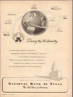 national bank of tulsa 1954 serving oil industry financial vintage ad national bank of tulsa 1954 serving oil industry financial vintage ad